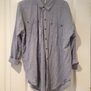 Free people over sized button down shirt